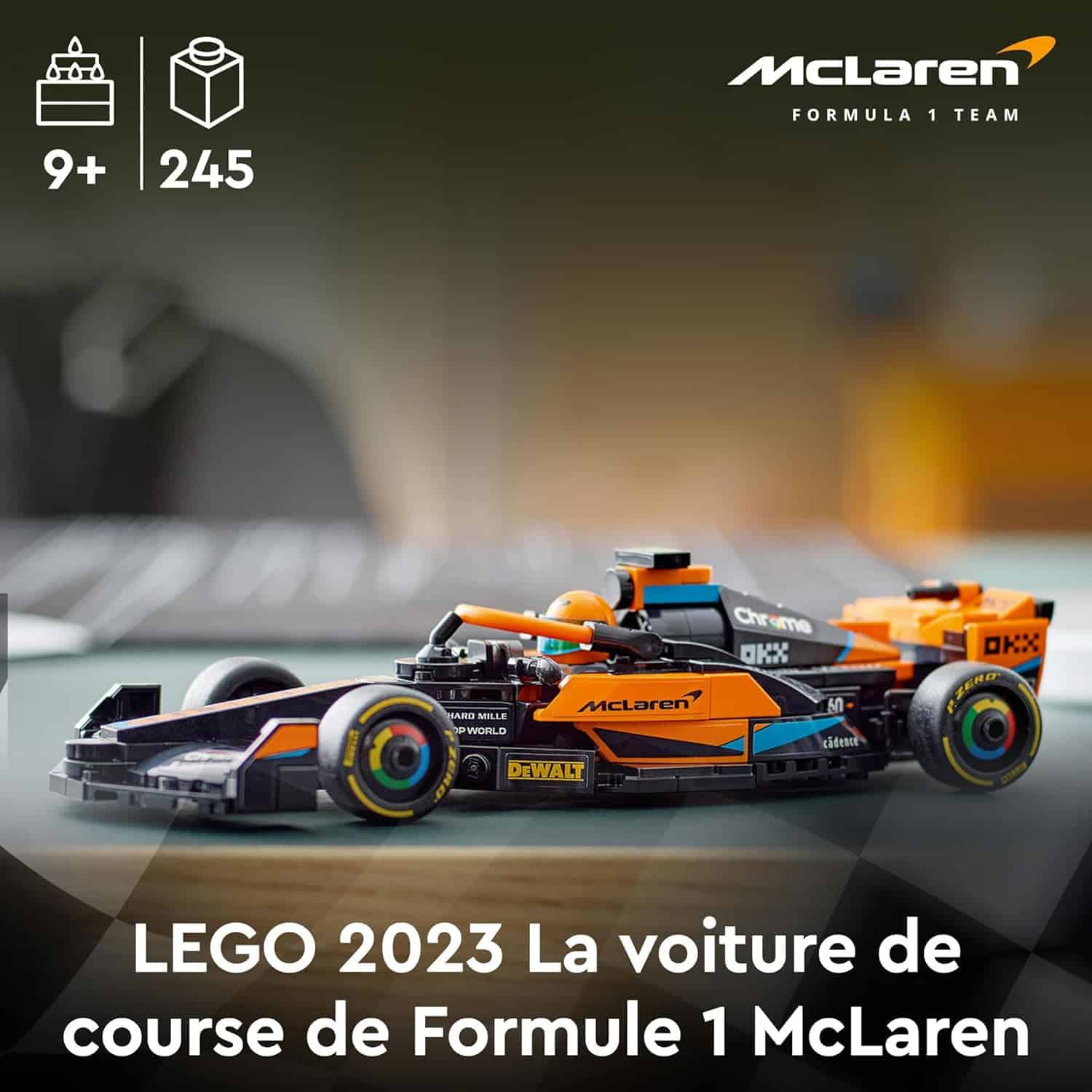 LEGO Speed Champions La Voiture de Course de Formule 1 McLaren 2023 -Véhicule Jouet à Construire pour Enfants dès 9 Ans qui Aiment la Vitesse - Décoration Chambre - Cadeau pour Garçons et Filles 76919 – Image 2