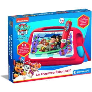 Clementoni - Le Pupitre Educatif - Pat Patrouille - Jeu Intéractif - Quiz - 18 Activités - Stylo Electronique Avec Effets Sonores et Lumineux - Pour Enfants de 4 à 6 Ans