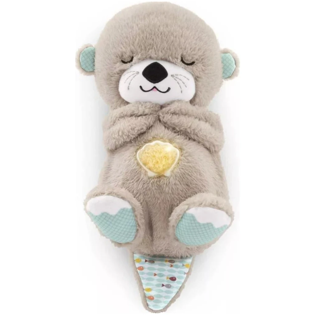 Fisher-Price Ma Loutre Câlins Bonne Nuit Peluche | Peluche Veilleuse Bébé Musicale et Lumineuse | Veilleuse Doudou Bruit Blanc Bébé | Cadeau Naissance Fille et Garçon Nouveau né, FXC66
