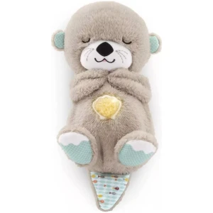Fisher-Price Ma Loutre Câlins Bonne Nuit Peluche | Peluche Veilleuse Bébé Musicale et Lumineuse | Veilleuse Doudou Bruit Blanc Bébé | Cadeau Naissance Fille et Garçon Nouveau né, FXC66