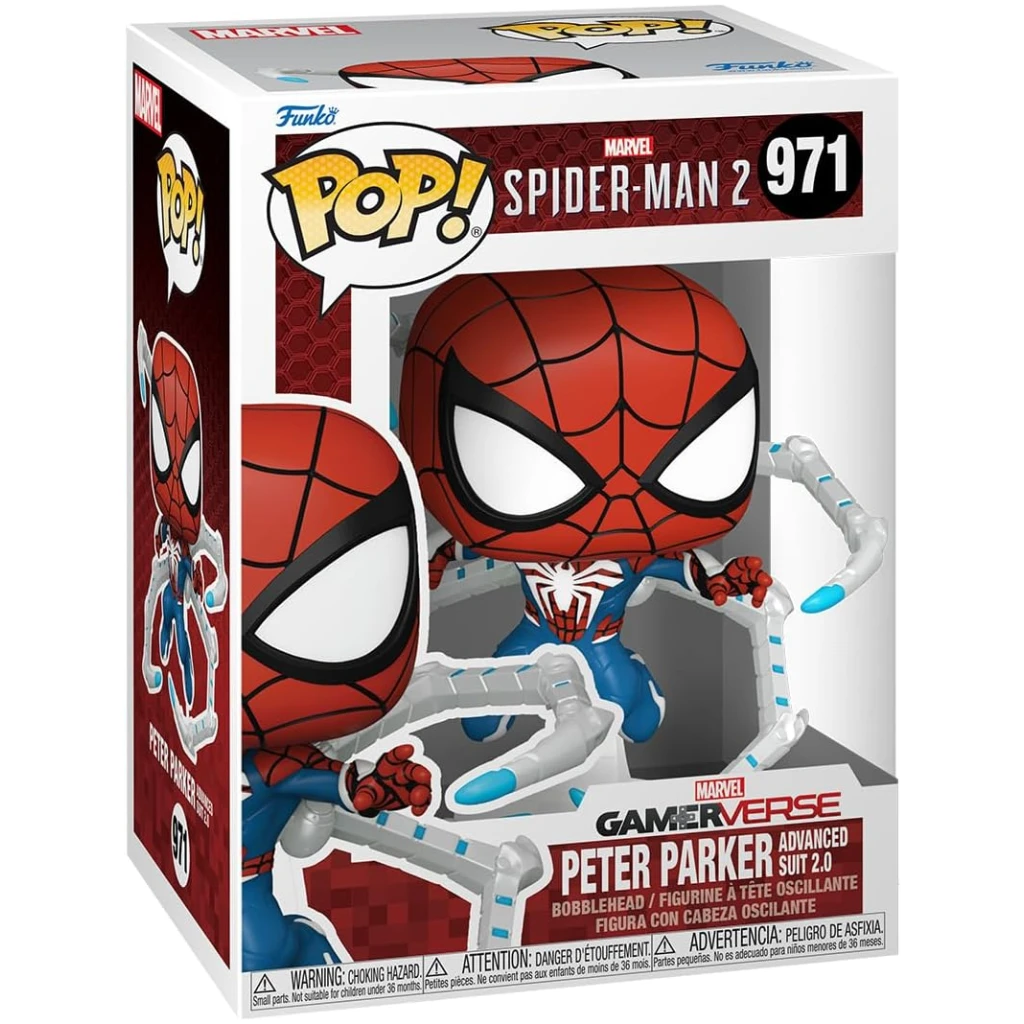 Funko Pop! Games: Spider-Man 2- Peter Parker Suit - Spider-Man 2 Video Game - Figurine en Vinyle à Collectionner - Idée de Cadeau - Produits Officiels - Jouets pour Les Enfants et Adultes