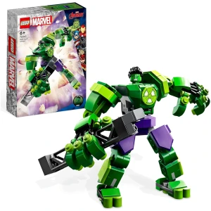 LEGO 76241 Marvel L’Armure Robot de Hulk, Figurine Avengers, Jouet de Construction, Super-Héros à Collectionner, Garçons et Filles 6 Ans, Idée Cadeau