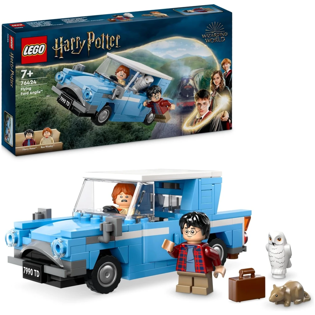 LEGO Harry Potter La Ford Anglia Volante, Set Fantastique pour Enfants, 2 Minifigurines, Voiture à Construire, Jouet d’Aventure, Idée Cadeau pour Garçons, Filles et Fans de la Saga dès 7 Ans 76424