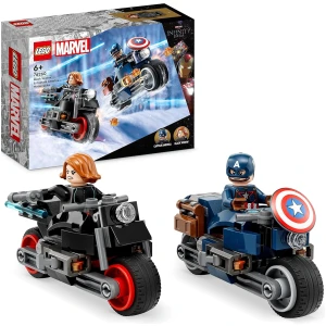 LEGO Marvel 76260 Les Motos de Black Widow et de Captain America, Jouet Avengers L'âge d'Ultron