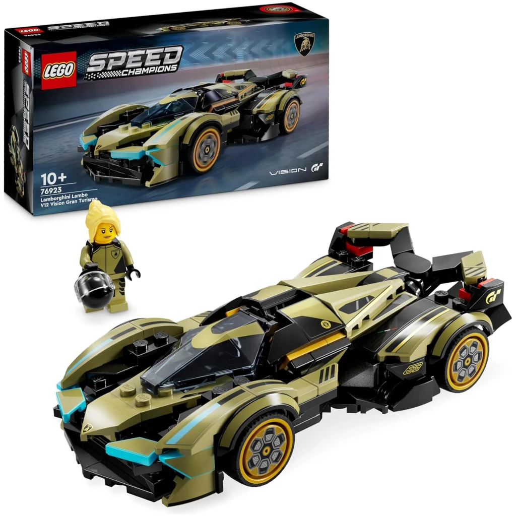 LEGO Speed Champions Lamborghini Lambo V12 Vision GT Super Car - Réplique de Véhicule Jouet - Modèle à Construire - Cadeau pour Enfants Garçons et Filles de 10 Ans et Plus et Fans de Jeux Vidéo 76923