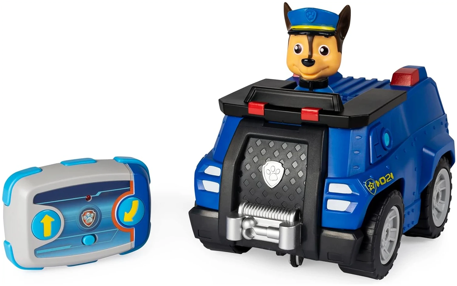 La Pat' Patrouille - Paw Patrol - Voiture RC Chase - Voiture télécommandée avec Télécommande Adaptée Aux Petites Mains - Voiture Pat' Patrouille - Jouet Enfant 3 Ans et +