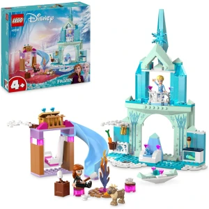 Lego Disney Princess Le Château de Glace d’Elsa - Jouet de Princesse La Reine des Neiges - 2 Figurines Animales et Mini-Poupées Elsa et Anna - Idée Cadeau pour Filles et Garçons Dès 4 Ans 43238