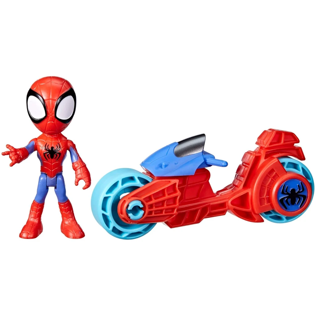Marvel Spidey et Ses Amis Extraordinaires, Figurine Spidey avec Moto, Jouet pour Filles et garçons, dès 3 Ans