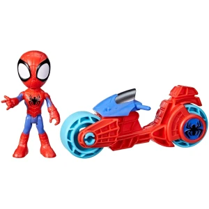 Marvel Spidey et Ses Amis Extraordinaires, Figurine Spidey avec Moto, Jouet pour Filles et garçons, dès 3 Ans