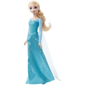 Mattel Disney La Reine des Neiges Poupée Elsa avec tenue emblématique, chaussures, jupe, cape en tissu et accessoires, Jouet Enfant, Dès 3 ans, HLW47