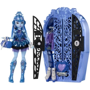 Monster High Coffret poupée et Accessoires Monstrueux Secrets avec poupée Abbey Bominable Énigmes Horribles, Dressing et Plus de 19 Surprises, Dont des vêtements pour poupée, HXH87