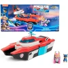 Paw Patrol - La Super Patrouille Le Film - Quartier Général Marine Pup Squad Pat Patrouille - Stella Chase Figurine Pat Patrouille À Collectionner - Pat Patrouille Jouet Voiture pour Enfant 3 Ans et +