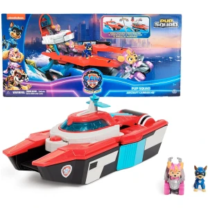 Paw Patrol - La Super Patrouille Le Film - Quartier Général Marine Pup Squad Pat Patrouille - Stella Chase Figurine Pat Patrouille À Collectionner - Pat Patrouille Jouet Voiture pour Enfant 3 Ans et +