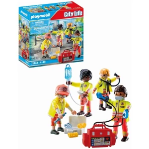 Playmobil 71244 Equipe de secouristes - City Life - Les Secours - Héros du Quotidien - avec Quatre Personnages - Ville & Métiers - Dès 4 Ans