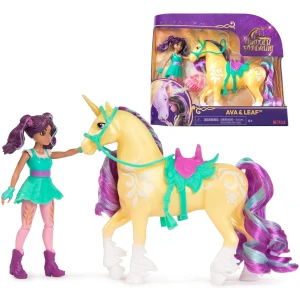 Unicorn Academy - L'Ecole des Licornes - Licorne Leaf + Poupée Ava - Licorne, Poupée Et Accessoires À Collectionner - Jouets Inspirés De La Série L'Ecole des Licornes - Jouet Enfant 4 Ans et +