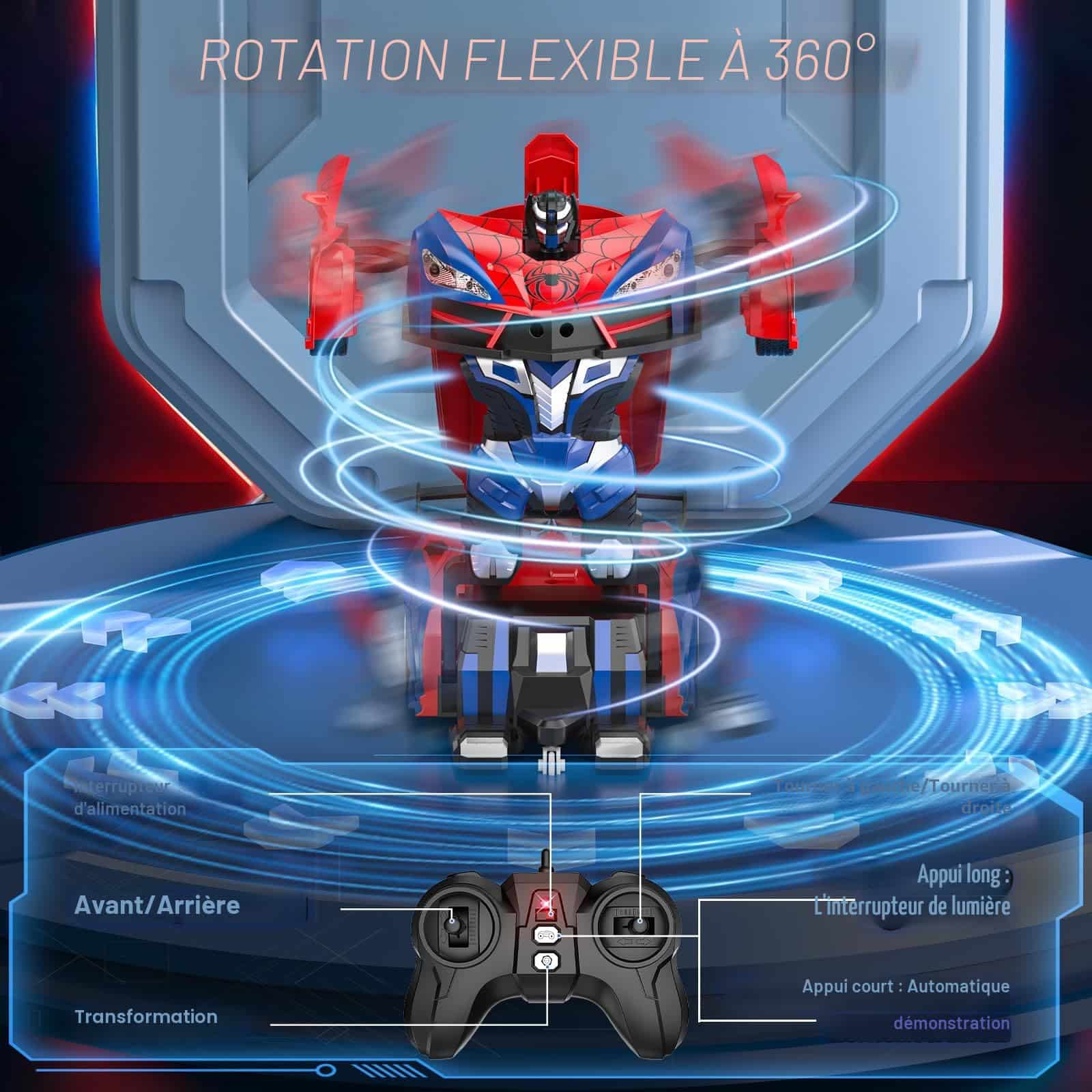 Voiture télécommandée transformable EnfantCado 2 en 1 Spider Robot – Image 5