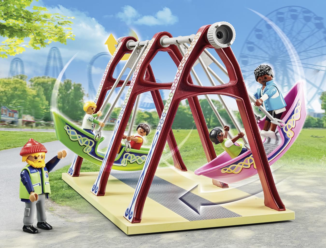 Parc d'attraction Playmobil My Life avec 3 enfants et 5 adultes – Image 4