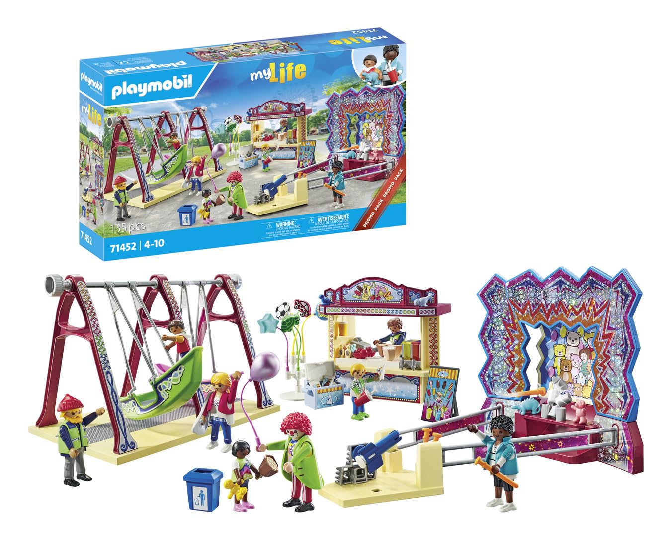 Parc d'attraction Playmobil My Life avec 3 enfants et 5 adultes – Image 7