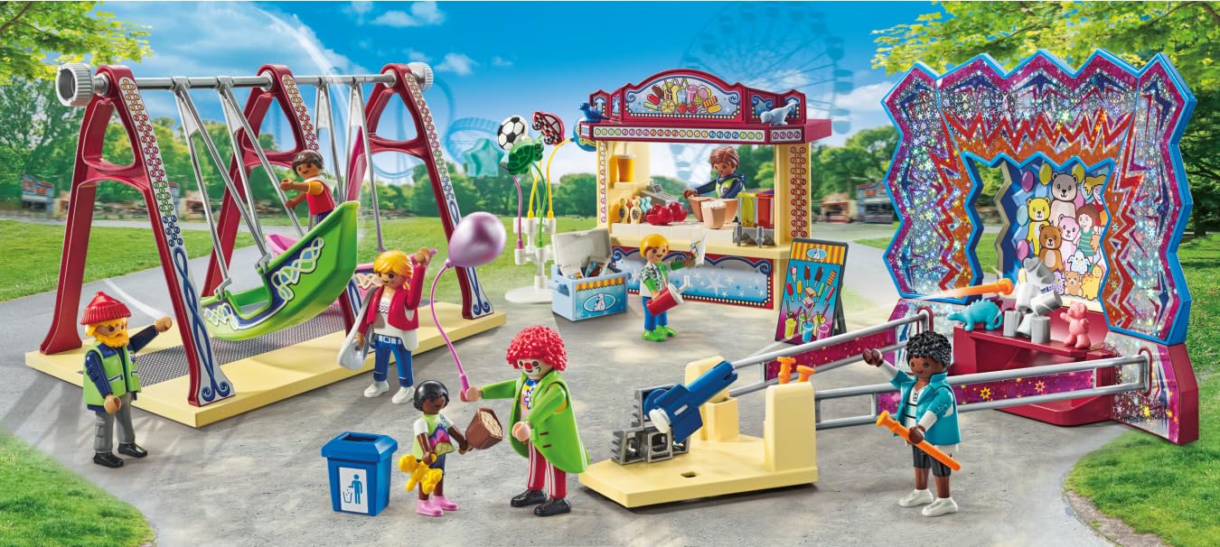 Parc d'attraction Playmobil My Life avec 3 enfants et 5 adultes – Image 2