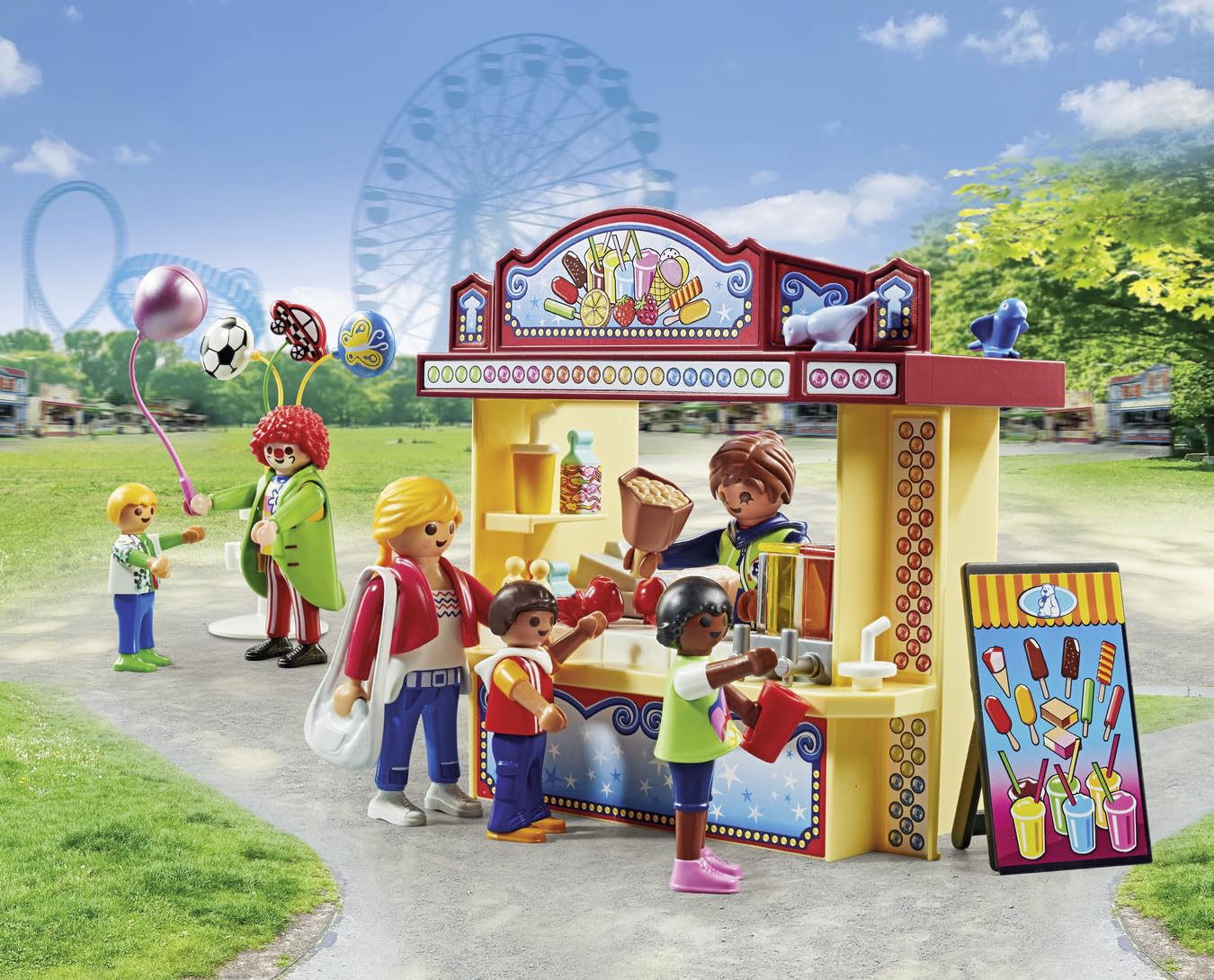 Parc d'attraction Playmobil My Life avec 3 enfants et 5 adultes – Image 5
