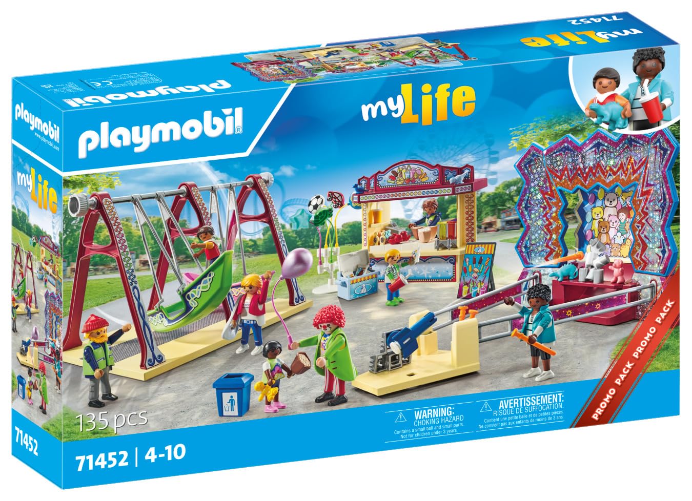 Parc d'attraction Playmobil My Life avec 3 enfants et 5 adultes