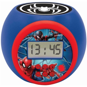Réveil projecteur EnfantCado Marvel Spider-Man avec veilleuse et snooze
