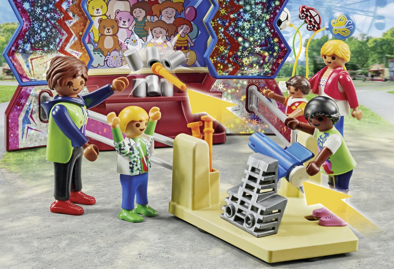 Parc d'attraction Playmobil My Life avec 3 enfants et 5 adultes – Image 3