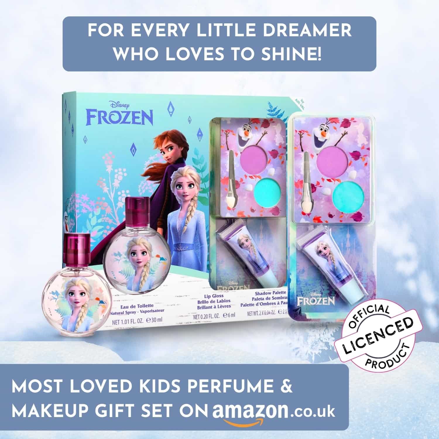Coffret Parfum Reine des Neiges EnfantCado eau de toilette 30 ml avec gloss et palette – Image 3