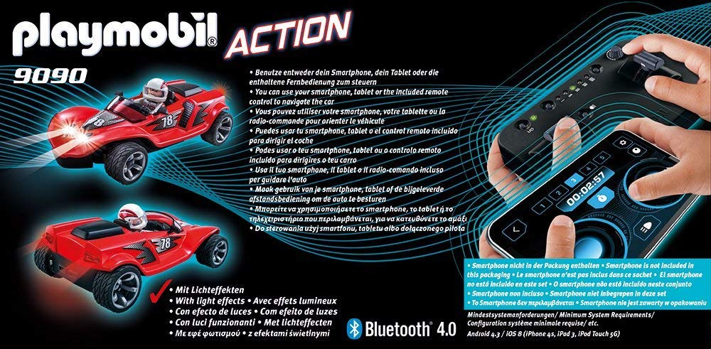 Voiture de Course Rouge Radiocommandée Playmobil Action Pilote Télécommande – Image 3