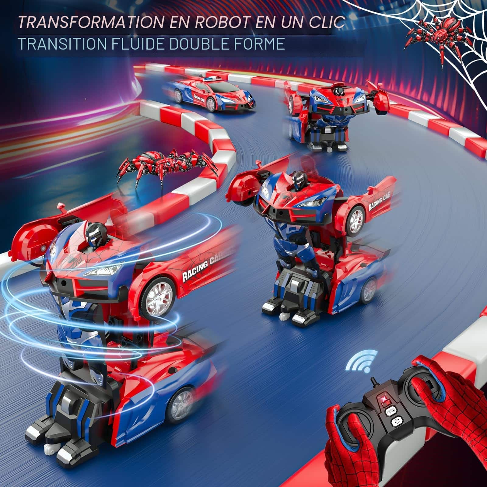 Voiture télécommandée transformable EnfantCado 2 en 1 Spider Robot – Image 3