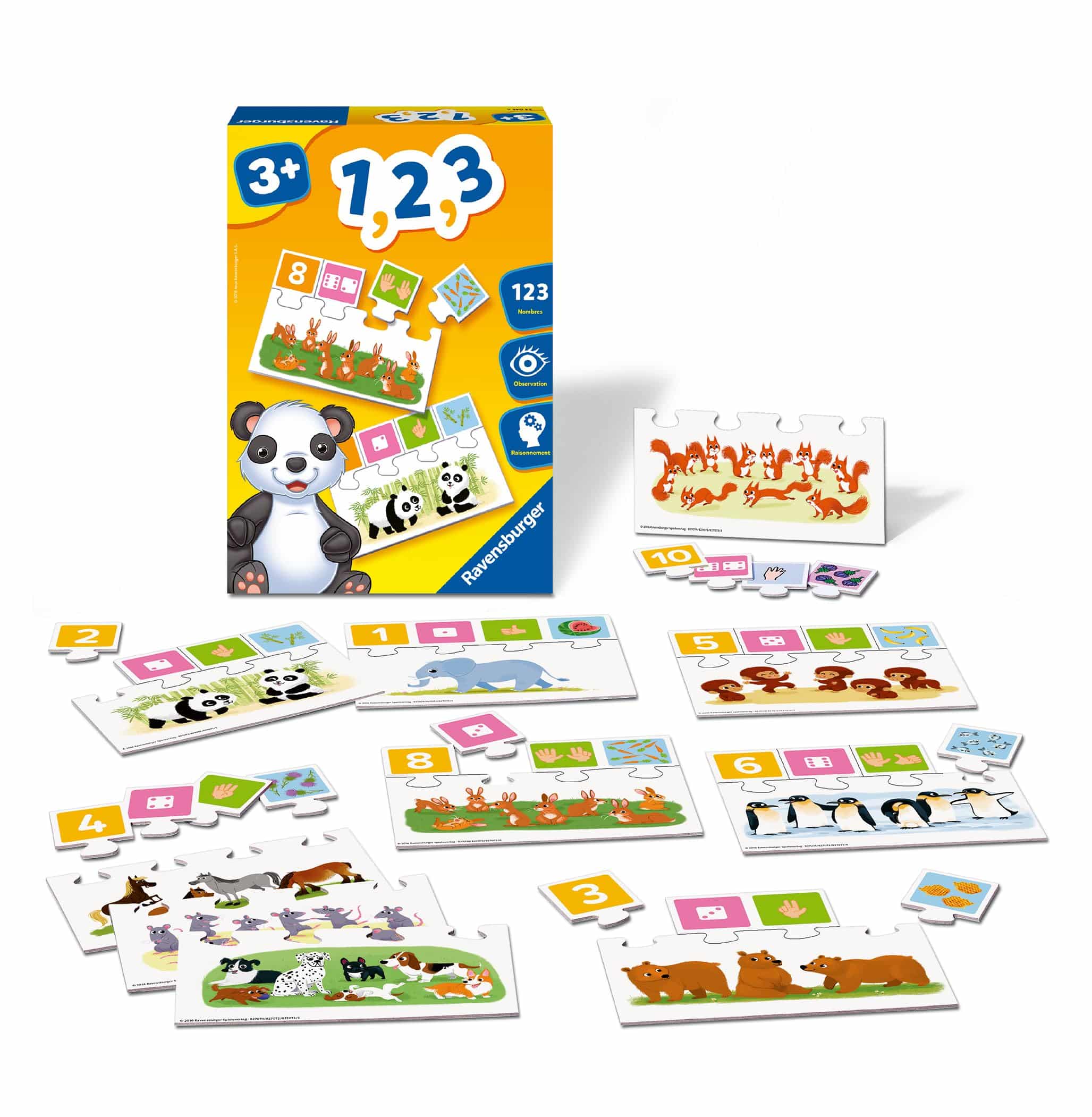 Jeu éducatif EnfantCado 1,2,3 apprentissage des nombres jusqu'à 10