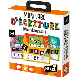 Jeu éducatif Montessori Headu Mon Labo d'Écriture pour apprendre à lire et écrire