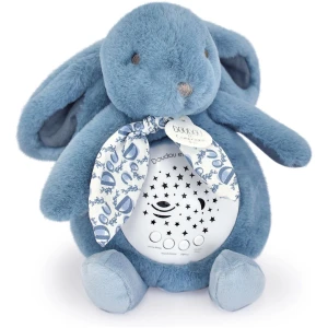 Veilleuse Musicale Lapin Bleu Doudou et Compagnie avec Projection d'Étoiles
