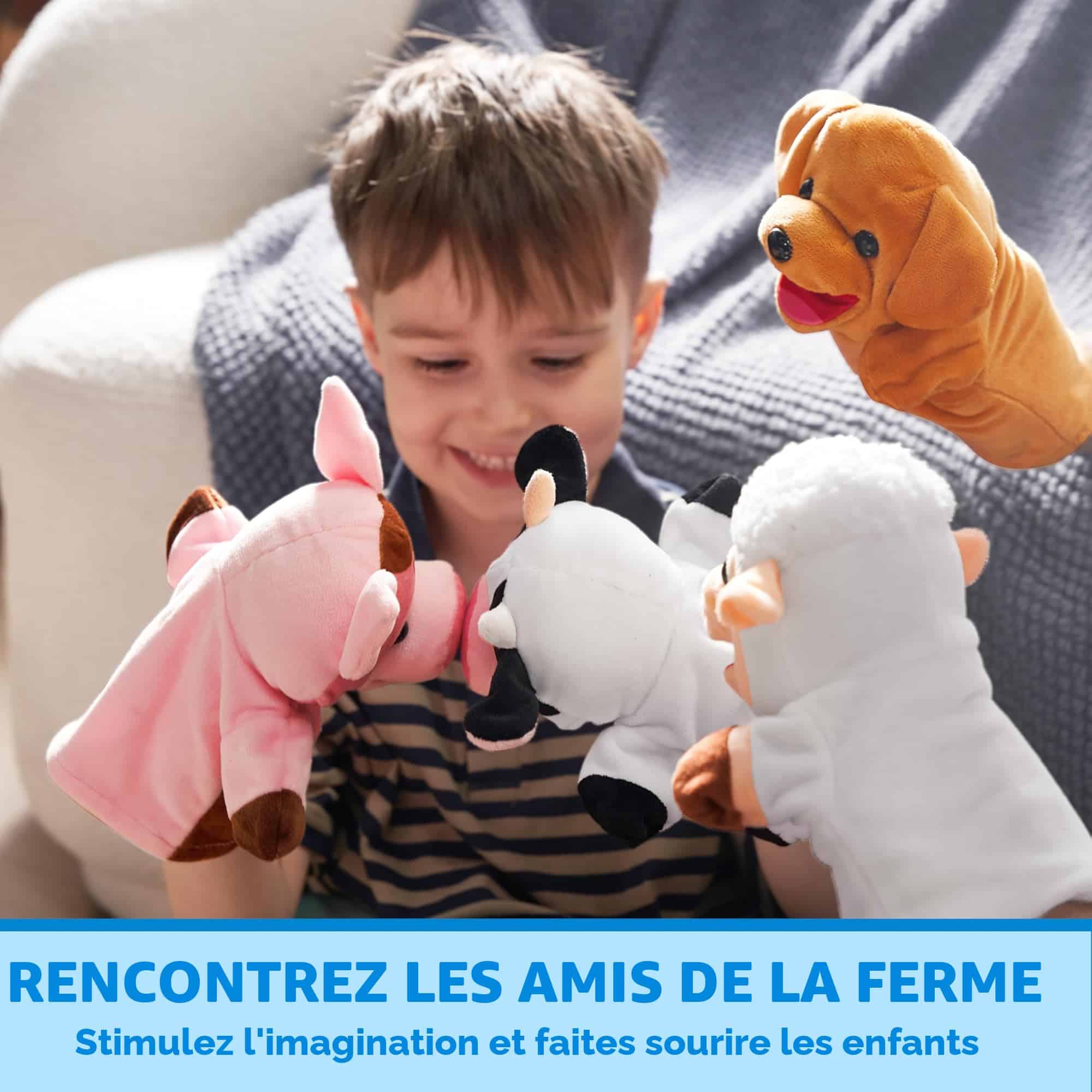 Marionnettes à Main Animaux de la Ferme EnfantCado Lot de 6 – Image 3