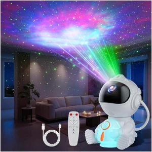 Projecteur Astronaute EnfantCado avec 8 Modes Nébuleuses