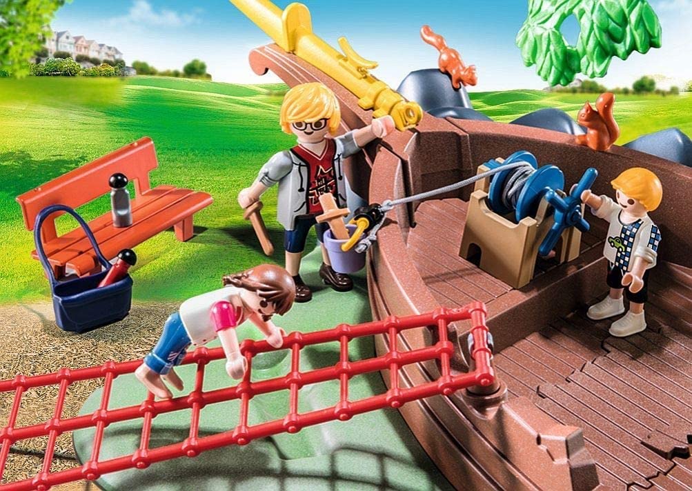 Aire de jeu d'aventure Playmobil City Life avec épave de bateau – Image 3