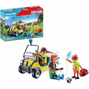 Véhicule de Secours Playmobil City Life avec Deux Secouristes