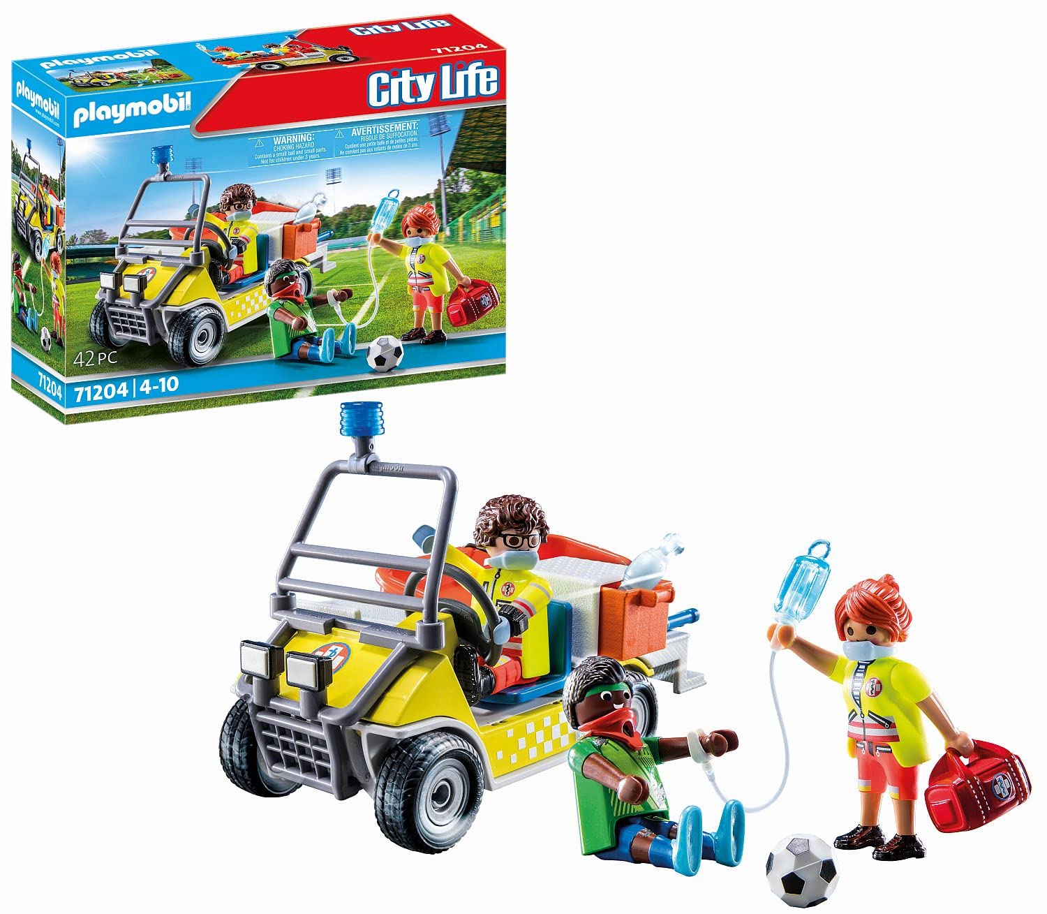 Véhicule de Secours Playmobil City Life avec Deux Secouristes