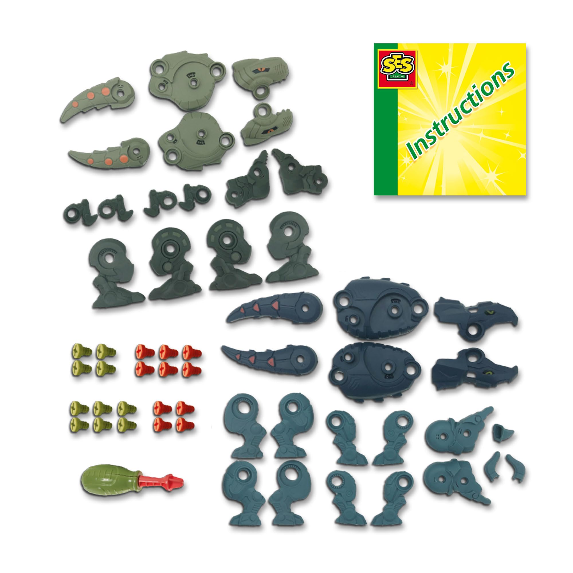 Kit Construction Dinos à Vis EnfantCado T-Rex et Tricératops – Image 2
