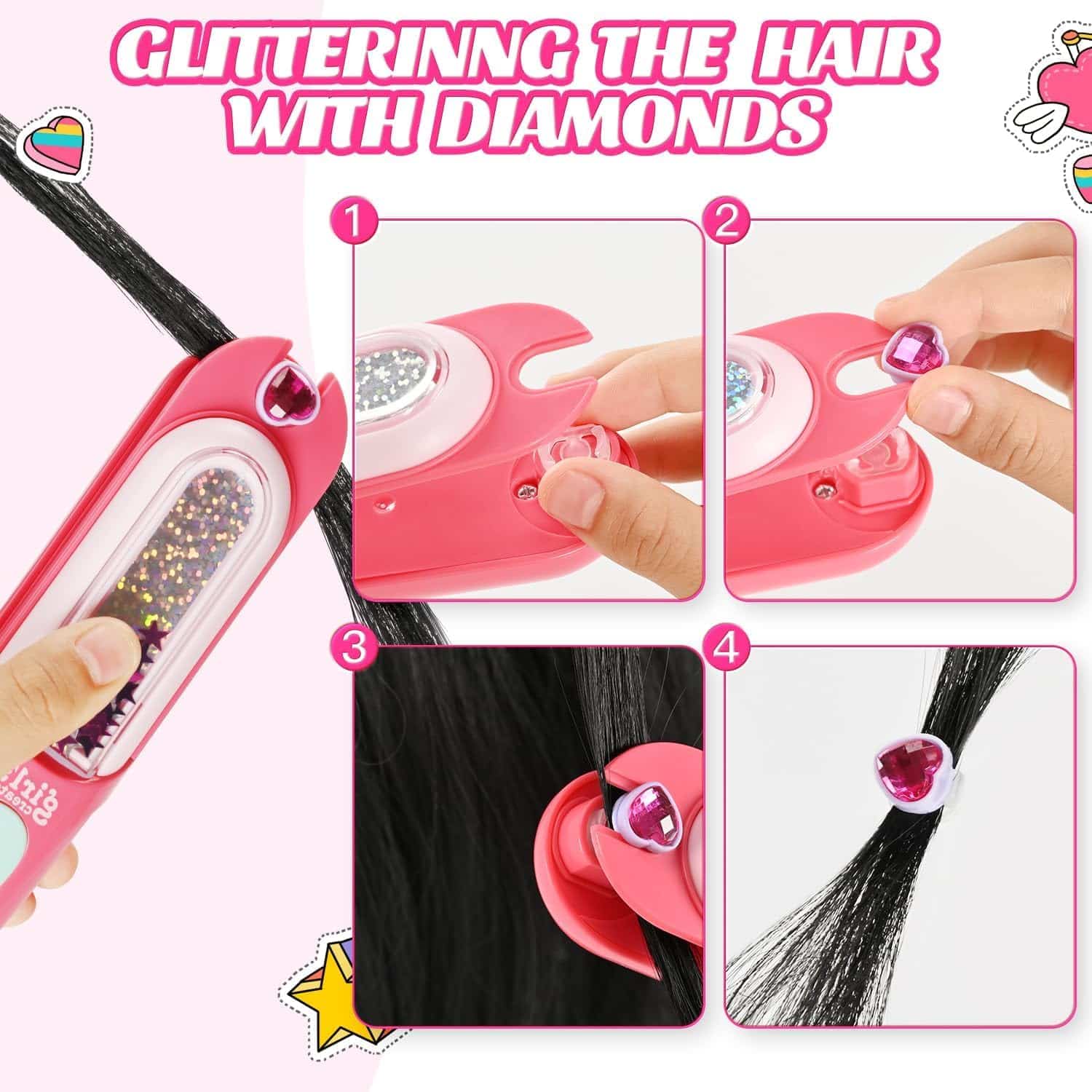 Kit Gemmes Cheveux EnfantCado Travaux Créatifs Fille – Image 2