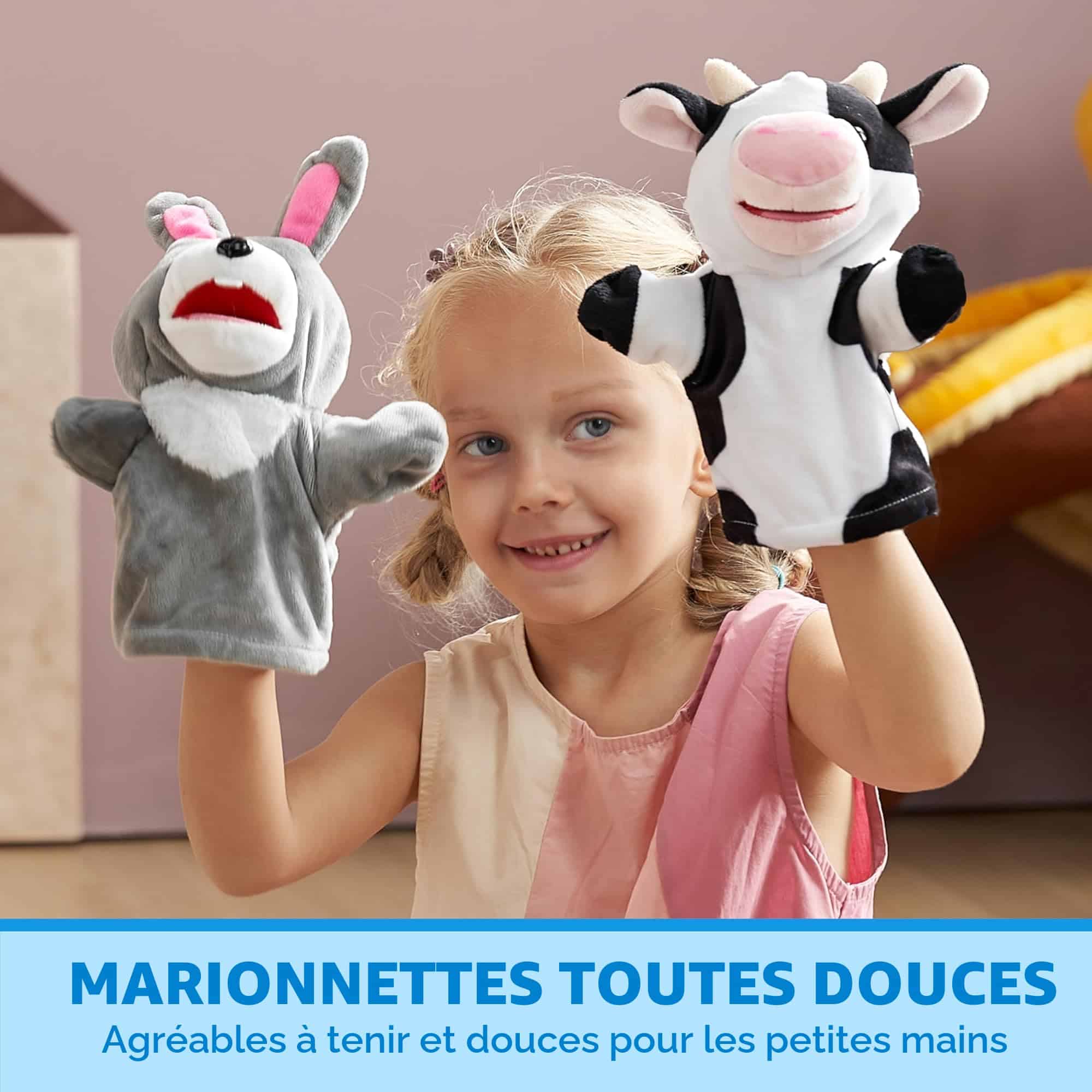 Marionnettes à Main Animaux de la Ferme EnfantCado Lot de 6 – Image 2