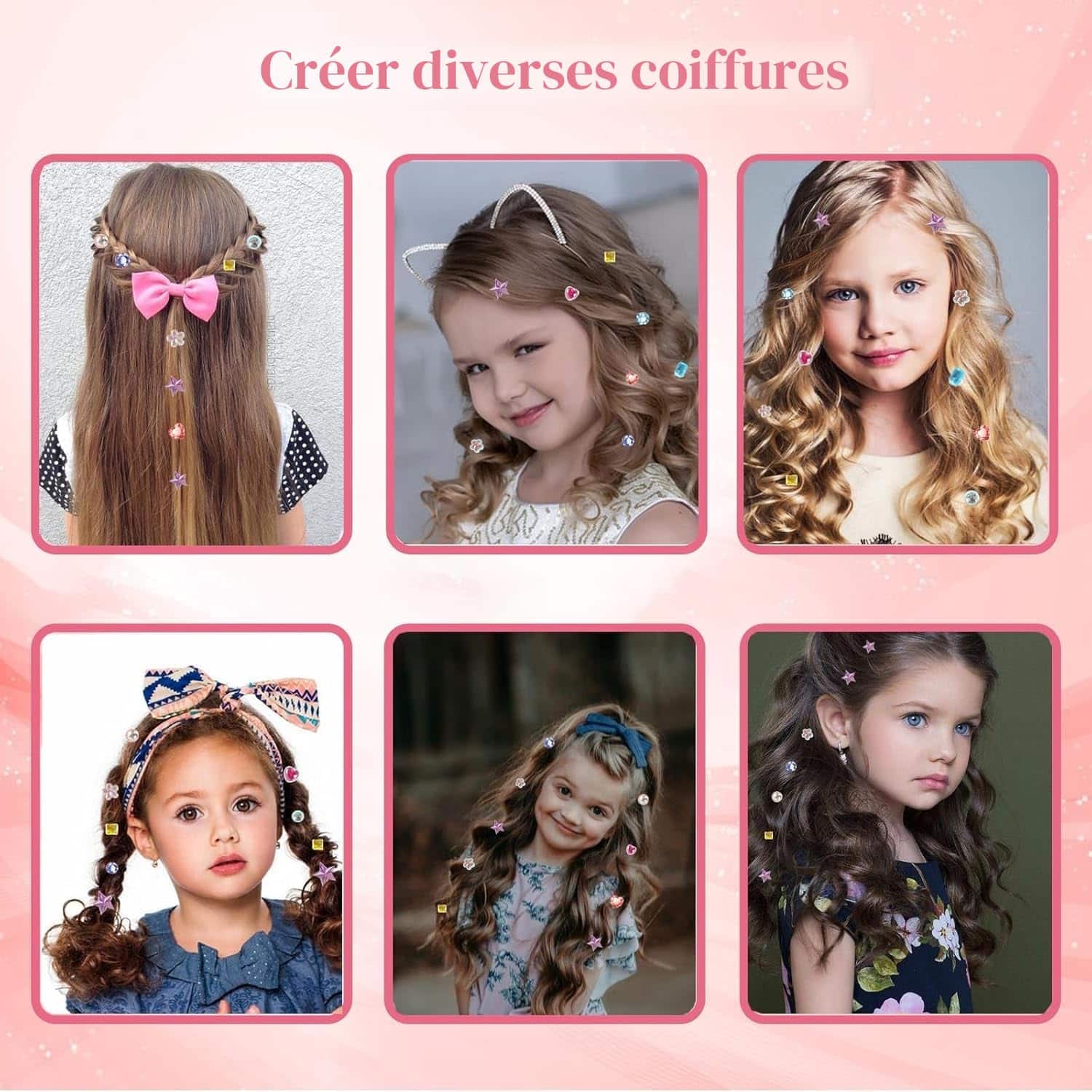Kit Gemmes Cheveux EnfantCado Travaux Créatifs Fille – Image 6