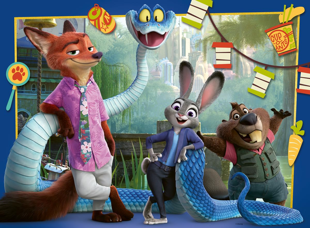 Puzzle Enfant 100 pièces XXL Retour à Zootopie Ravensburger – Image 2