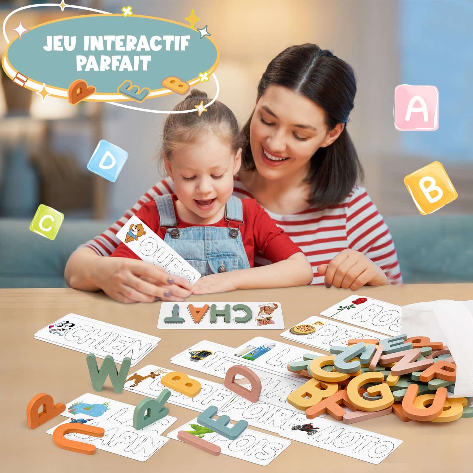 Jeu de société lettres Scrabble EnfantCado Joozmui – Image 3