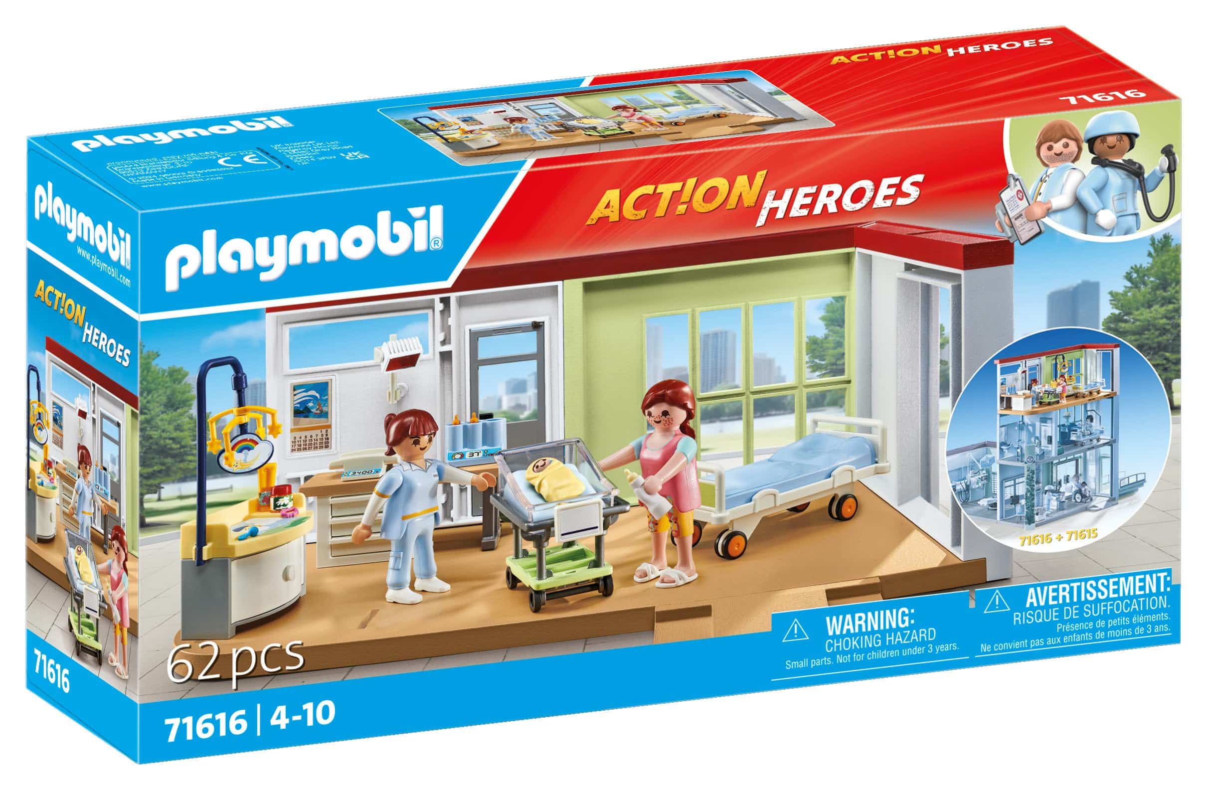 Playmobil EnfantCado Chambre de maternité 71616 avec deux personnages et bébé – Image 2