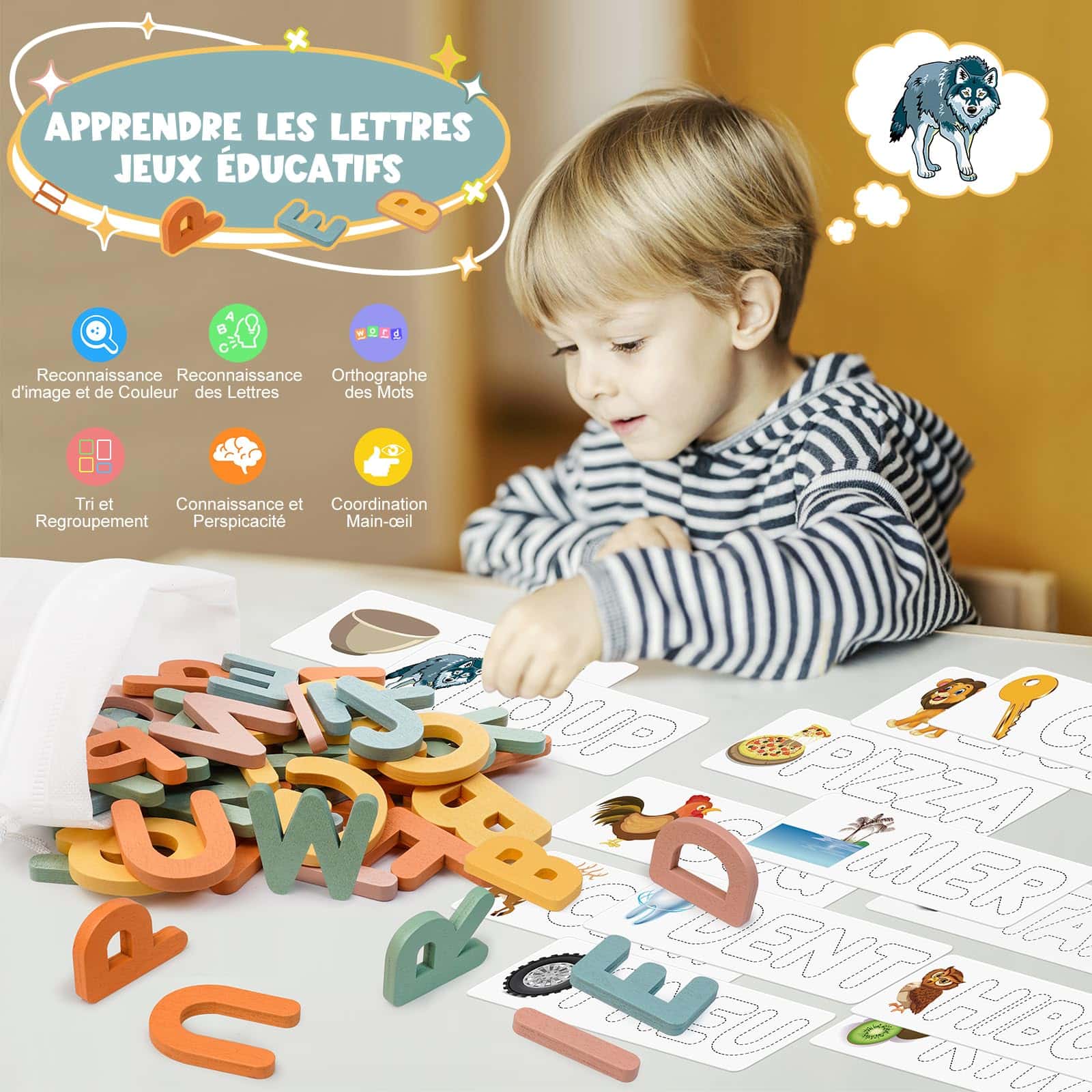 Jeu de société lettres Scrabble EnfantCado Joozmui – Image 2