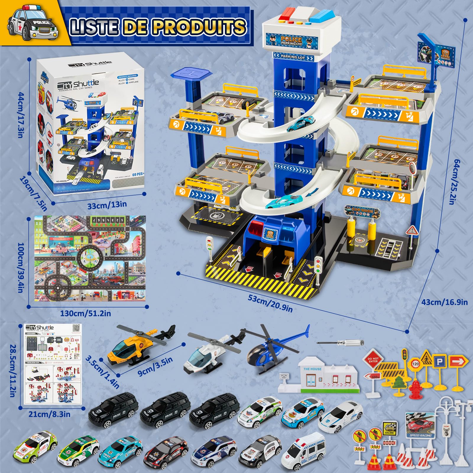 Garage 5 étages EnfantCado avec ascenseur électrique et 14 voitures – Image 3