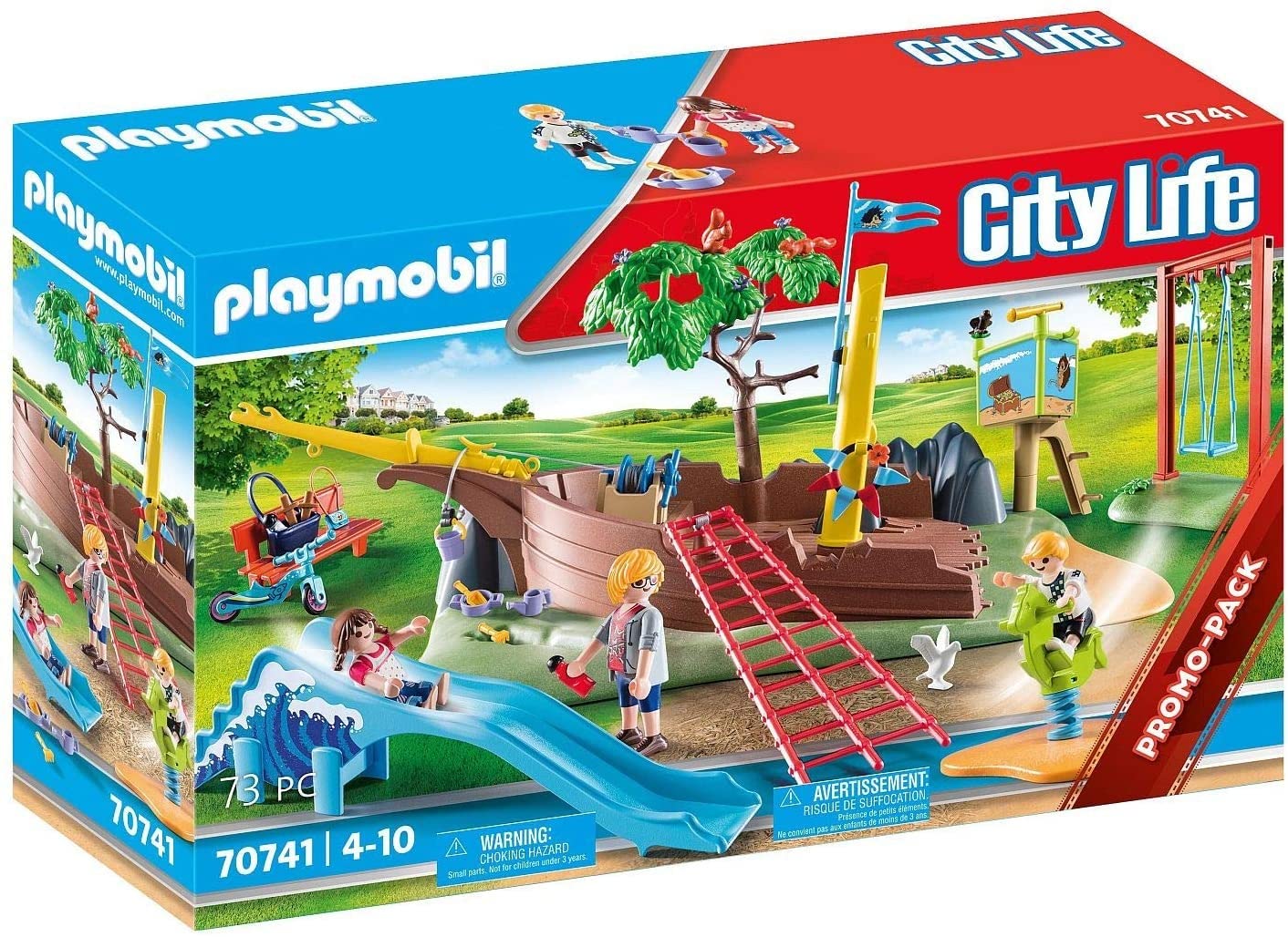 Aire de jeu d'aventure Playmobil City Life avec épave de bateau