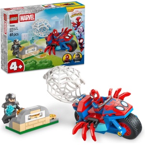 LEGO Marvel Spidey sur sa Moto Contre Rhino - Jouet Super-Héros avec Moto & 2 Minifigurines EnfantCado 11206