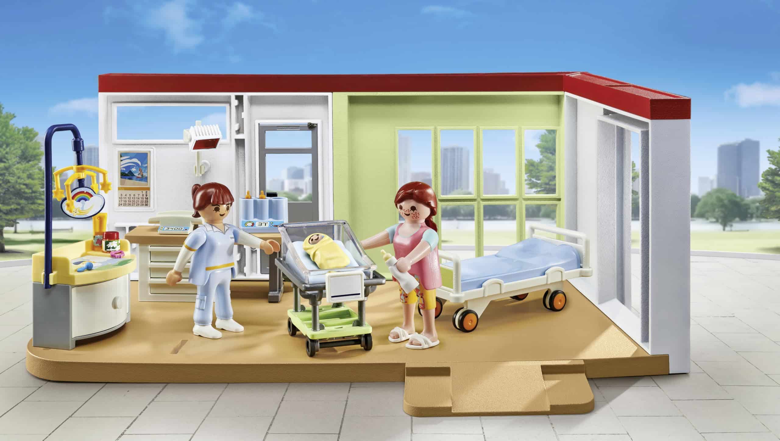 Playmobil EnfantCado Chambre de maternité 71616 avec deux personnages et bébé – Image 3